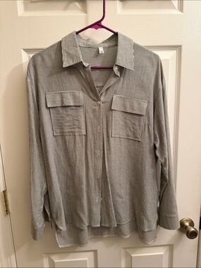 OMSJ Striped Long-Sleeve Shirt Button down